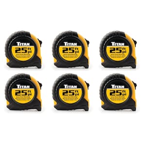 Conjunto de fita métrica Titan 10925 7,6 m com marcações fáceis de ler