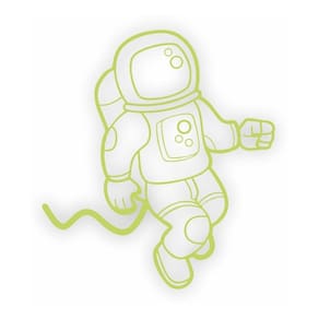 Adesivo Brilha No Escuro Neon Astronauta 40 Cm X 44,4 Cm