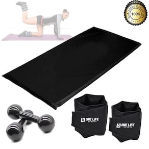 Kit Aeróbico em Casa Caneleira 5kg + Colchonete + Halter 2kg