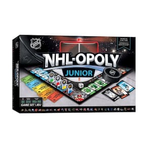 Jogo de tabuleiro MasterPieces NHL League Opoly Jr. Crianças de 6 anos ou mais