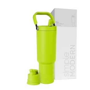 Garrafa de água Simple Modern Trek Pivot 1,2 L com alça verde