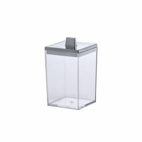 Porta Algodão Cotonete Quadratta Cristal Ref 1565