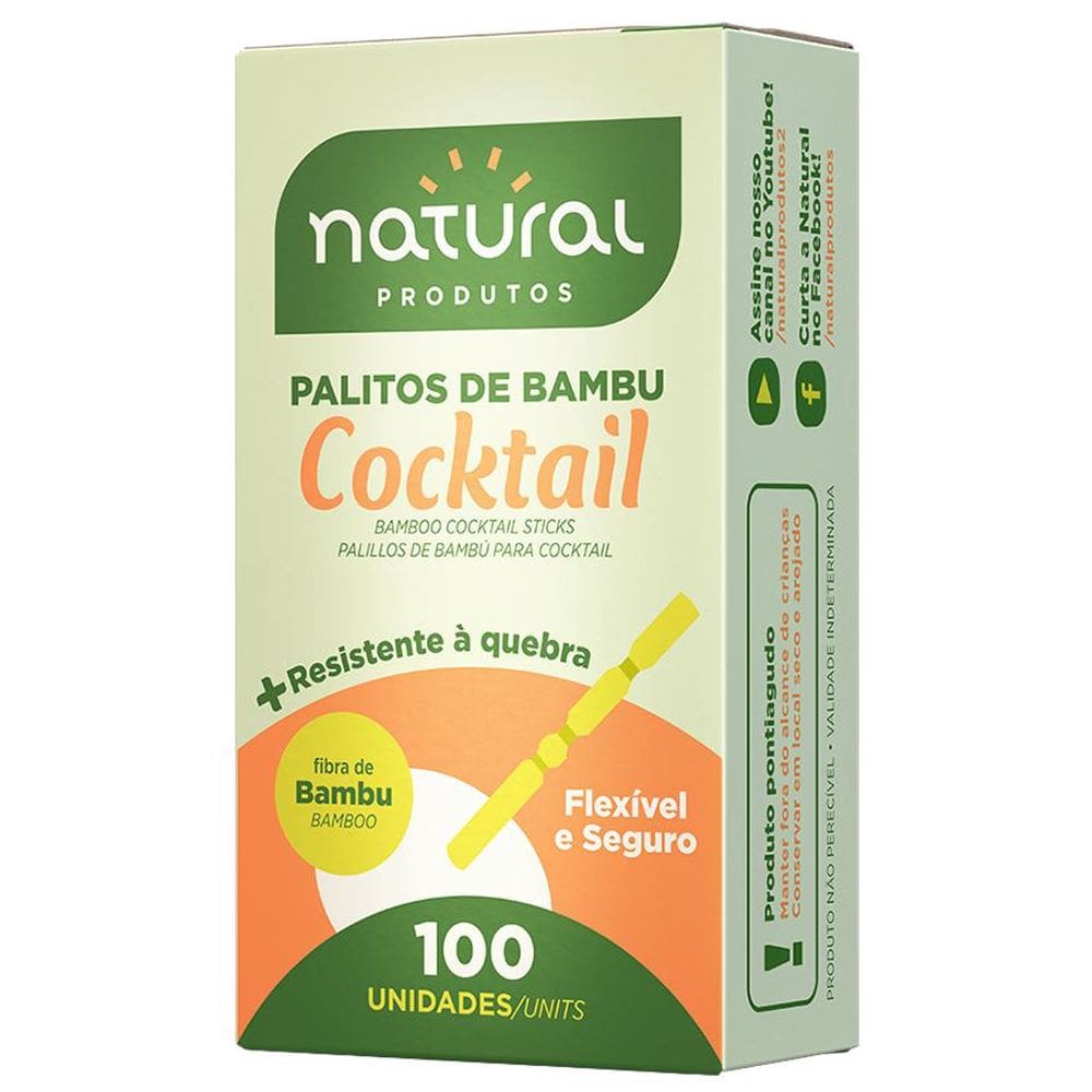Palito Em Bambu Cocktail Para Coquetel