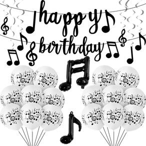 Conjunto de decorações de festa Skylety Music Theme 60 peças
