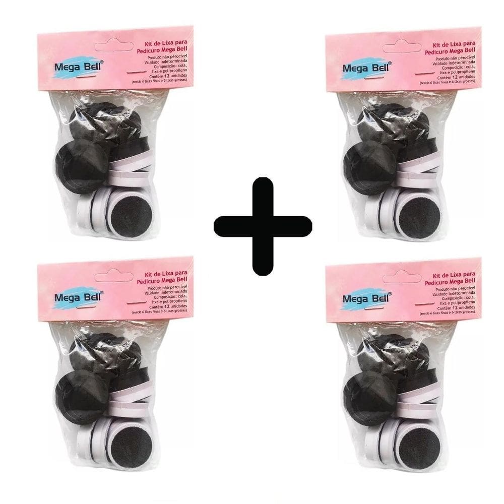 Refil Lixas Para Pedicuro Mega Bell - Pacote Com 48 Lixas