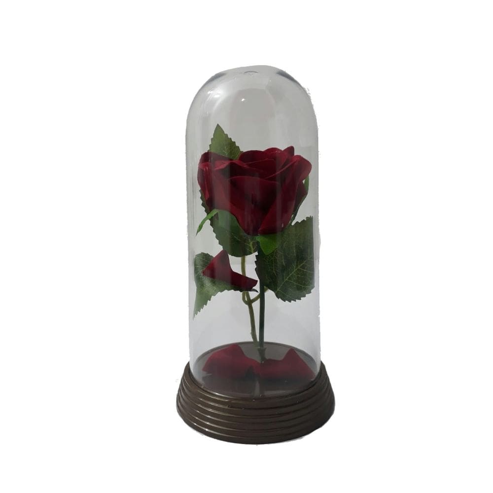 Cúpula com Rosa Vermelha A Bela e a Fera 15cm