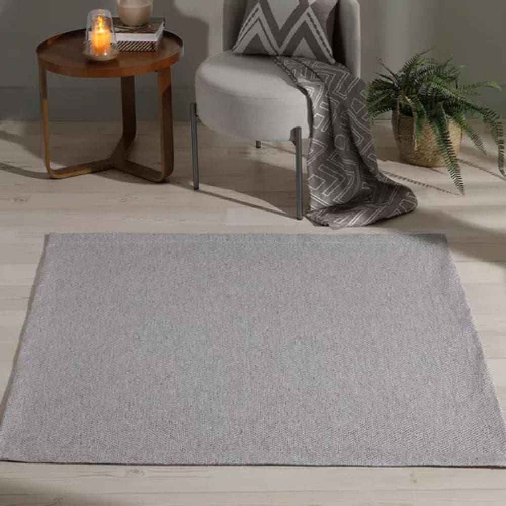 Tapete Sala Quarto Jacquard Nature Eco 100X130 Classy Cinza