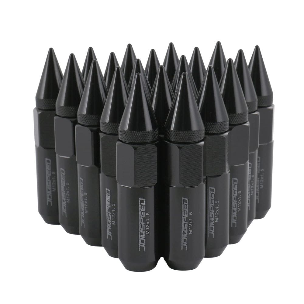 Porcas JDMSPEED M12X1.5 60 mm, alumínio preto, 20 unidades