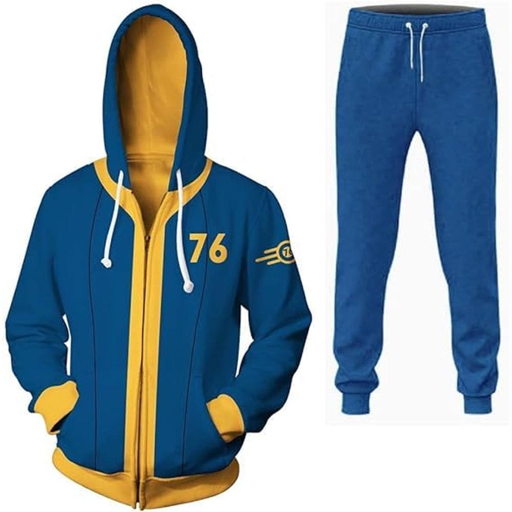 Hoodie Cosplay Costume Vault 33 para homens adultos de Halloween