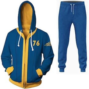 Hoodie Cosplay Costume Vault 33 para homens adultos de Halloween