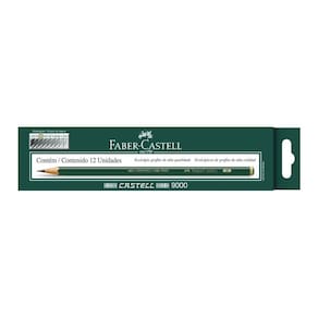 Ecolápis Grafite Faber Castell 9000 4B - 12 Un