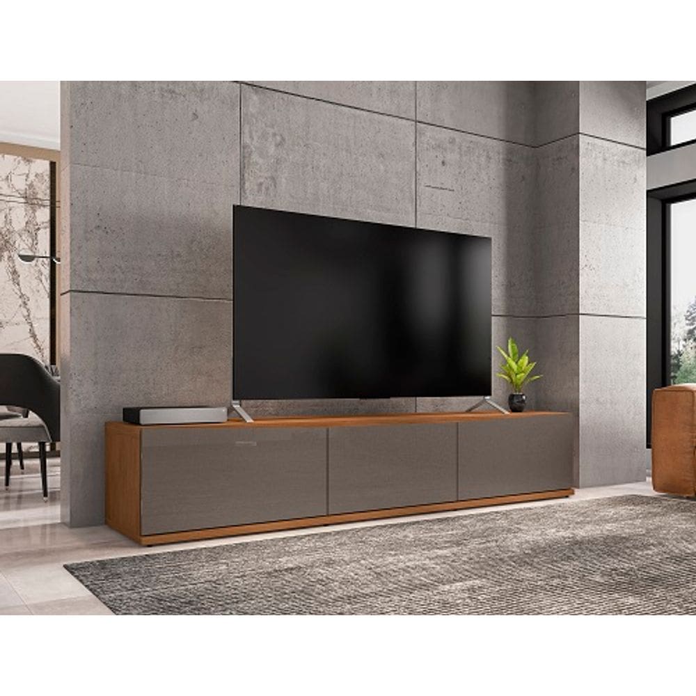 Rack Eros 1.80 Cinza/Perola Noce - Casa D Móveis