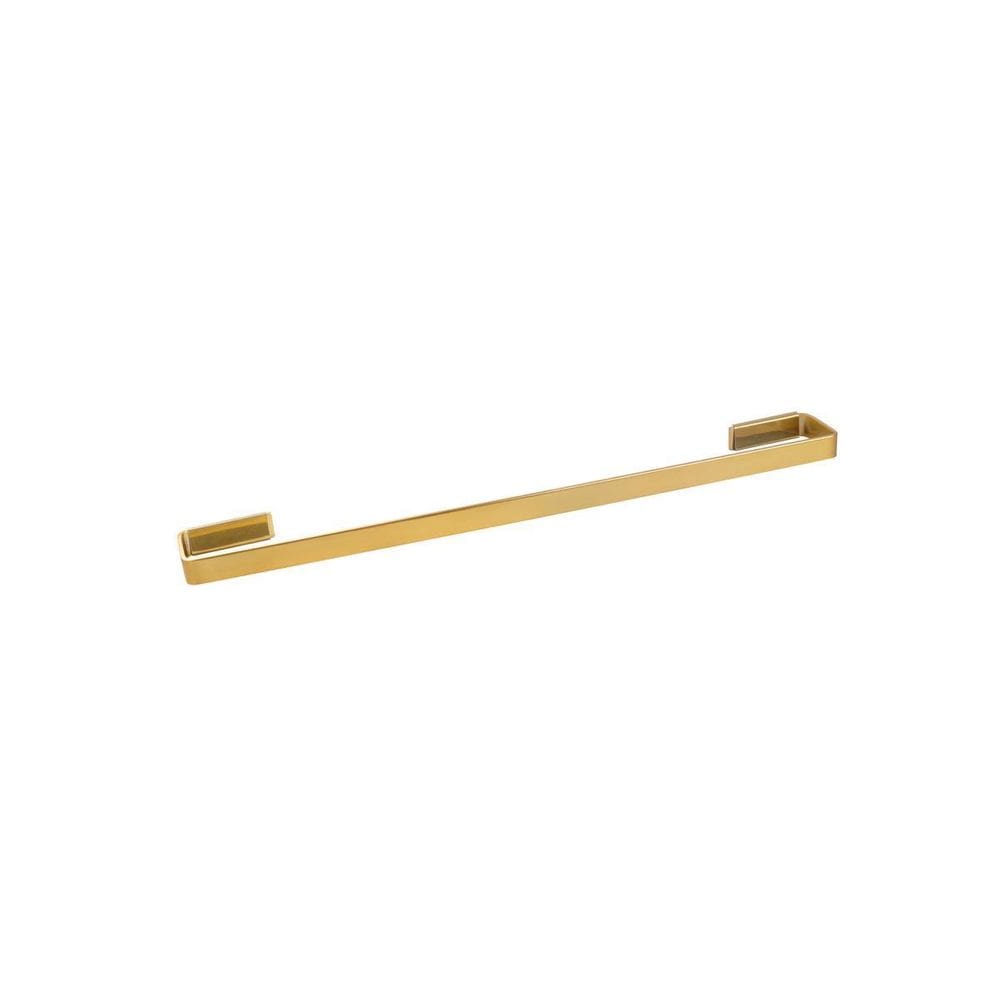 Porta Toalha Banho Banheiro Quadrado Athena Dourado Gold