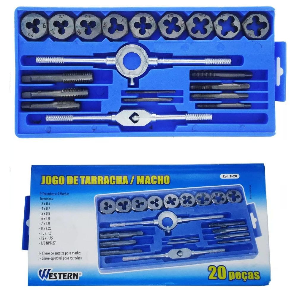 Kit Macho E femeá Tarraxa Cossinete  tarracha Pente Rosca
