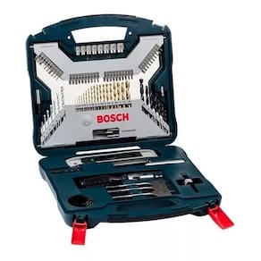 Kit Pontas E Brocas Em Titânio Maleta Bosch X-line 100 Peças