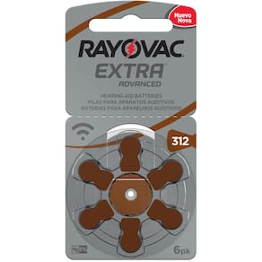 Pilha Rayovac Auditiva nº 312 com 6