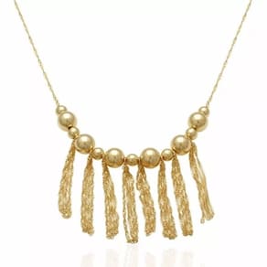 Colar Festa Delicado Moça Vaidosa Folheado Ouro 18k