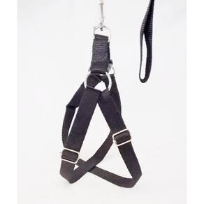 Peitoral em X Ajustável para Cães - Preto 50cm a 70cm