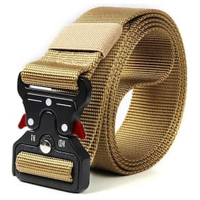 Cinto De Nylon Militar De Engate Rápido Bege