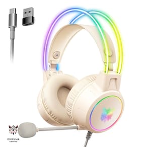 Fone de ouvido para jogos ONIKUMA X15 Pro RGB com fio e USB TYPE-C