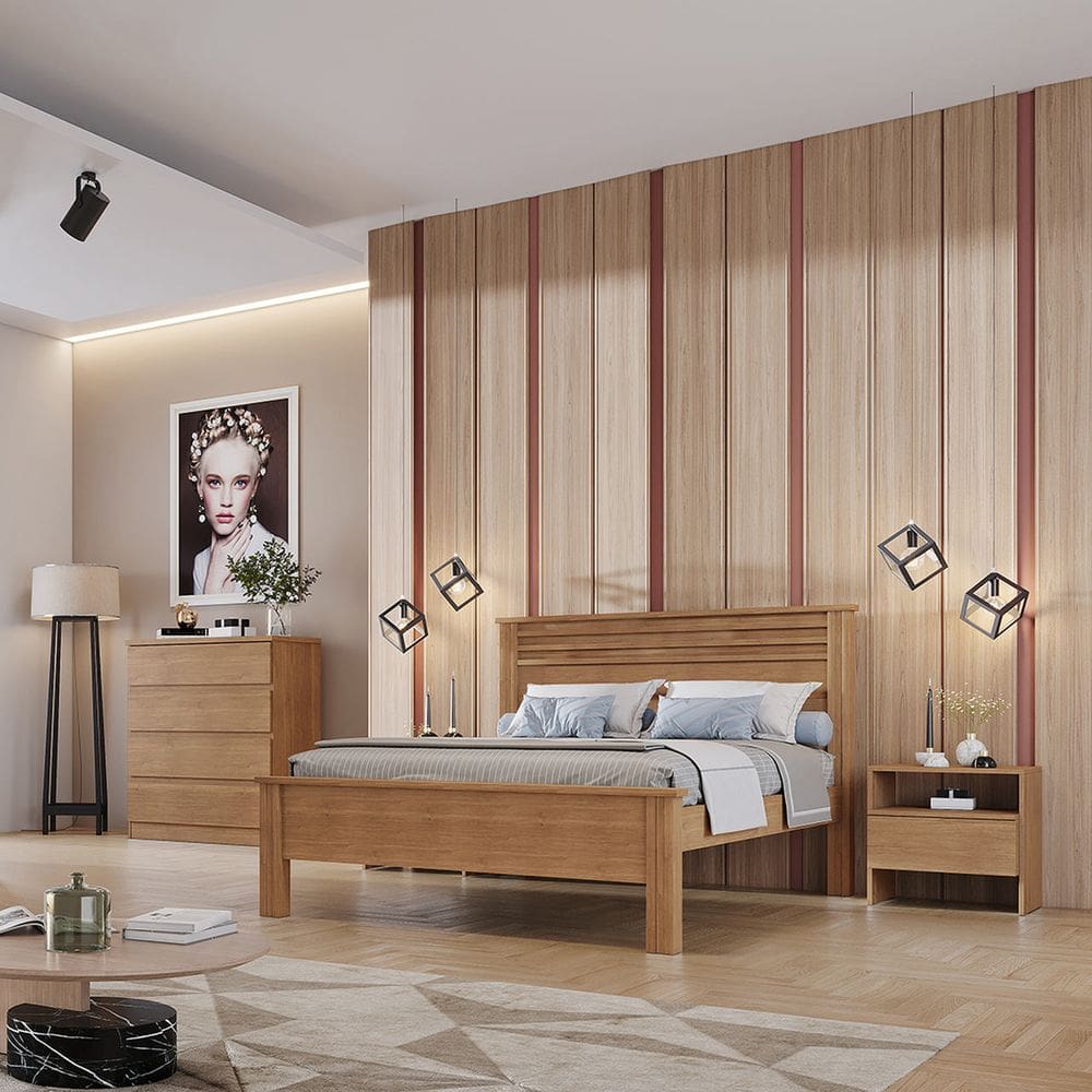 Cama Casal Verona Cumaru - Móveis Novo Horizonte