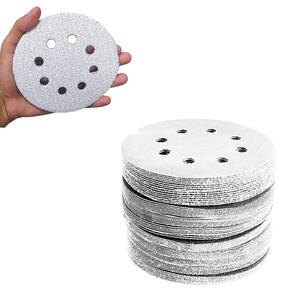Kit 100 Un Disco de Lixa com Fixação por Pluma Branco Starfer 150mm Grão 60/220