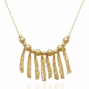 Colar Festa Delicado Moça Vaidosa Folheado Ouro 18k