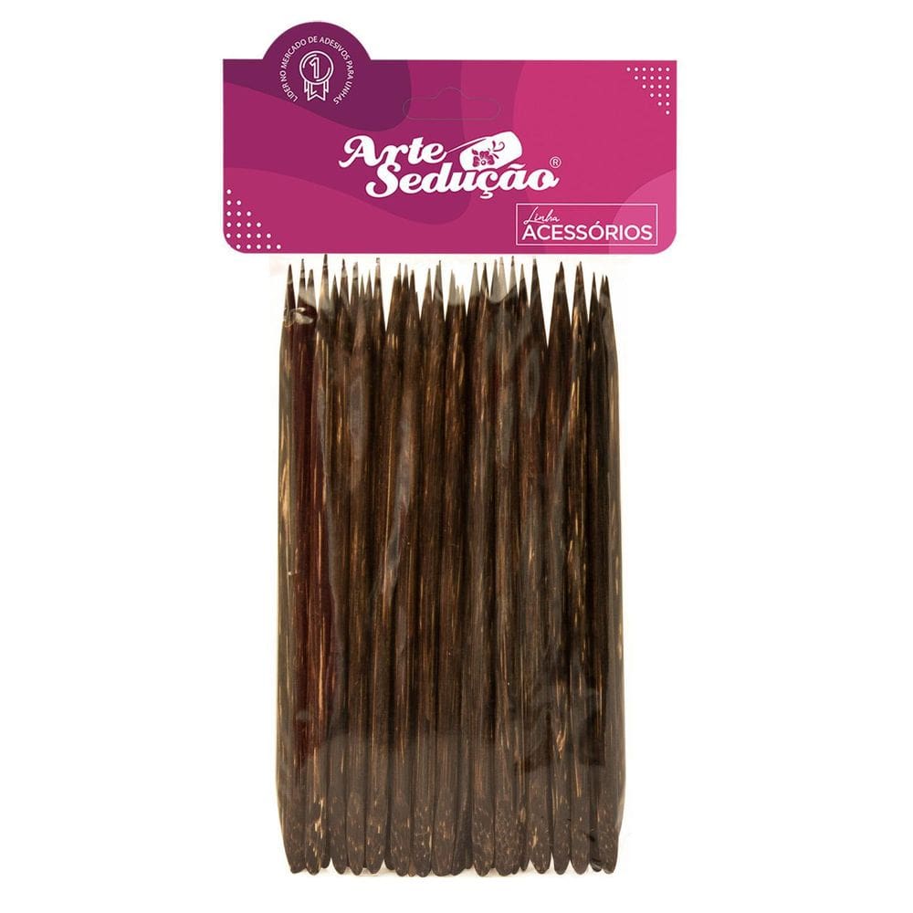 Palito indiano Ponta e Chanfro para Manicure - 50 Unidades