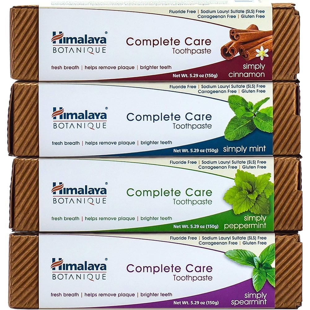 Pasta de dente Himalaya Botanique Complete Care Herbal 150mL, pacote com 4