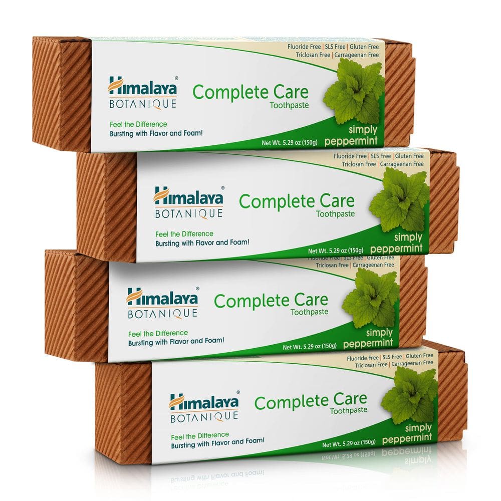 Pasta de dente Himalaya Botanique Complete Care Herbal 150mL, pacote com 4