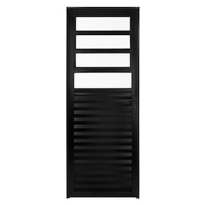 Porta basculante 2,10x80 lado ESQUERDO no alumínio preto