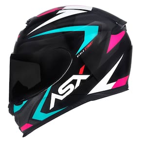 Capacete ASX Eagle Street Preto Tiffany e Rosa