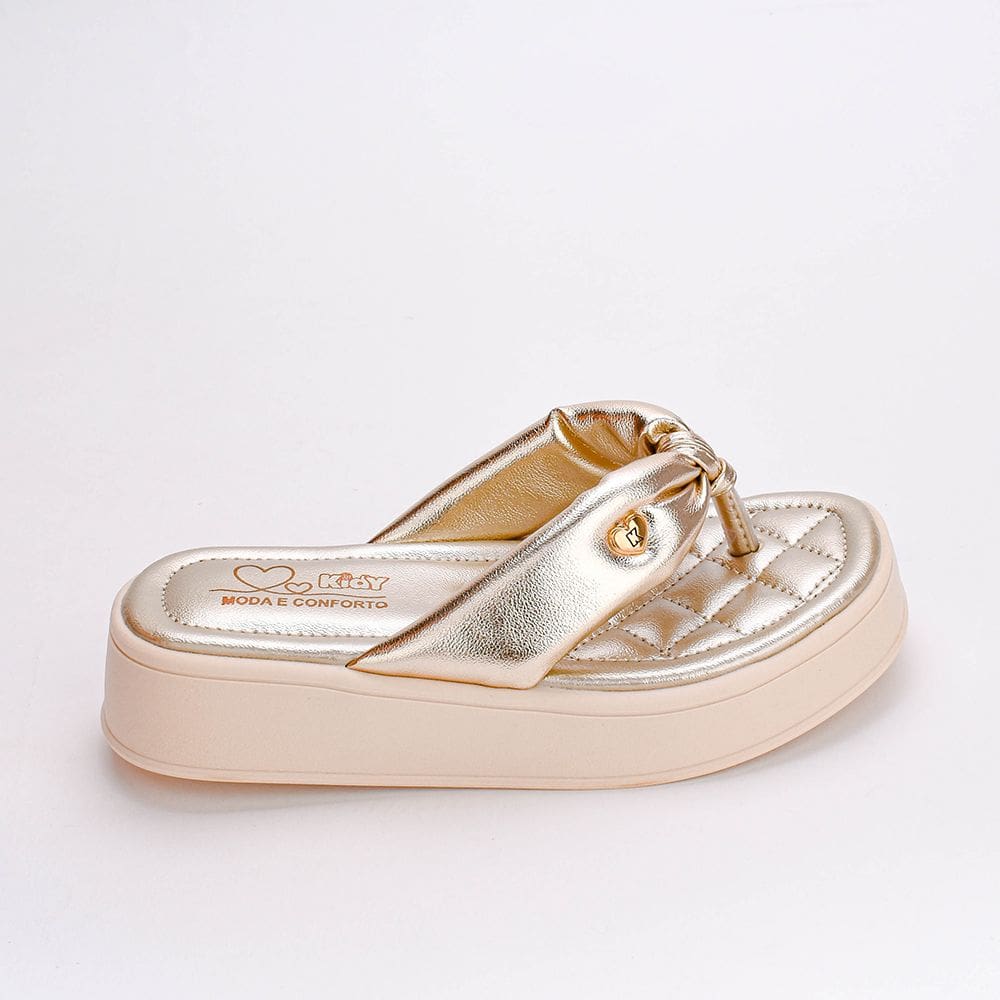 Sandália Infantil Kidy Flat Form Dourado