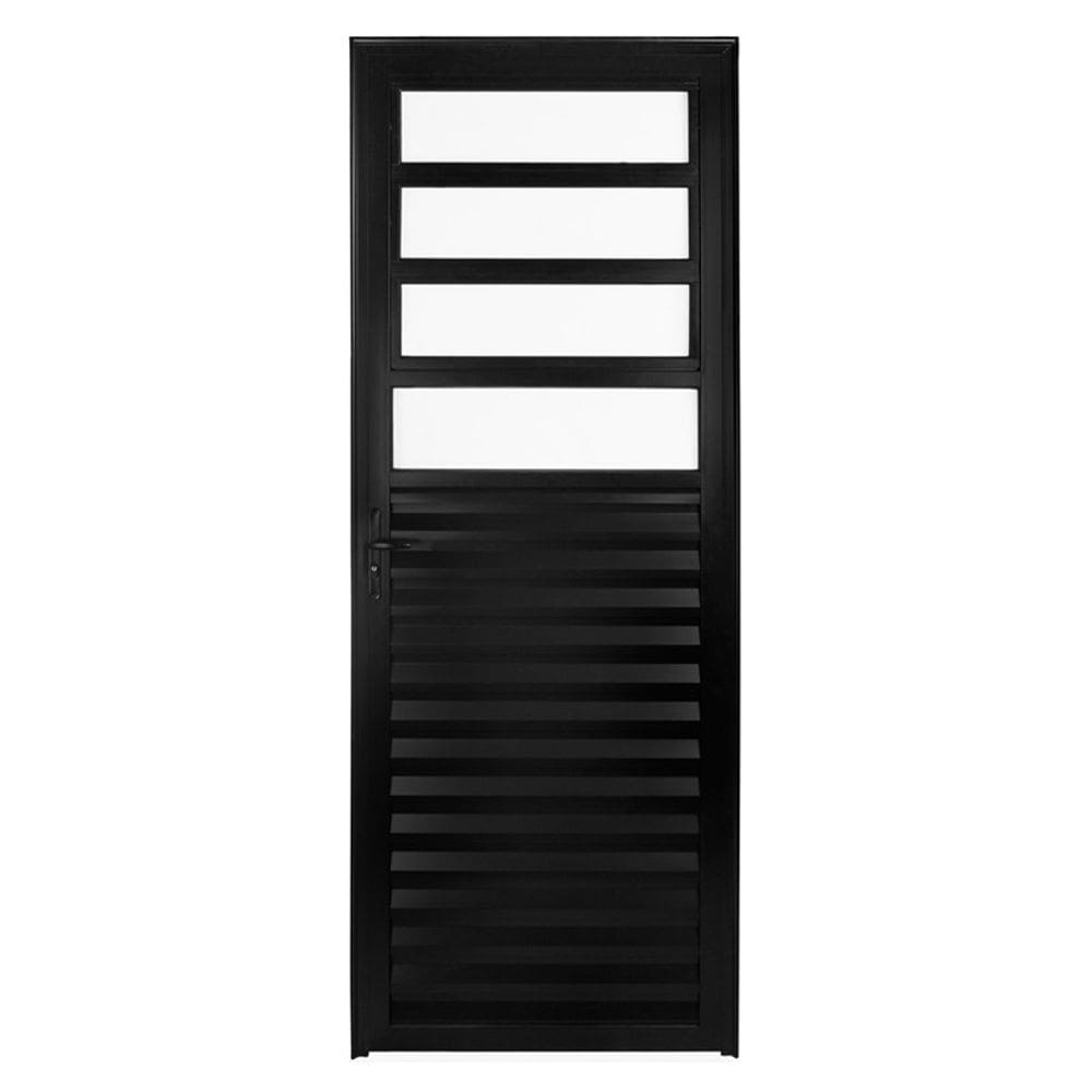 Porta basculante 2,10x90 lado DIREITO no alumínio preto