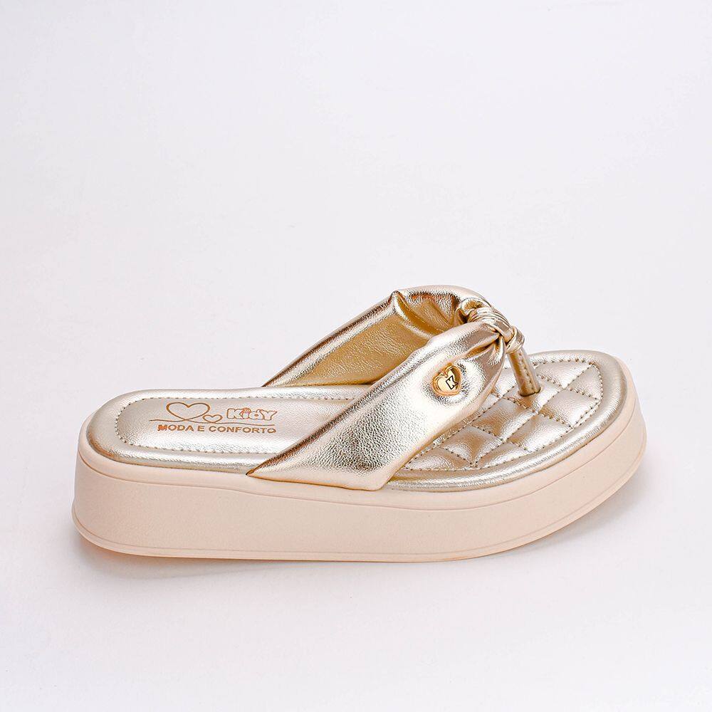 Sandália Infantil Kidy Flat Form Dourado