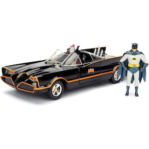 Miniatura Jada DC Classic Tv Series Batmobile & Batman 1/24 C/ Boneco Die-Cast
