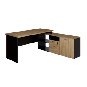 Mesa Diretor Atc30 1,70X1,60 c/ Arm pé painel - Macadamia/Pr
