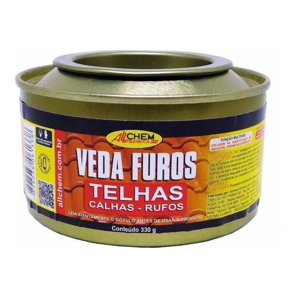 Massa Veda Furos Trincas Fissuras Em Telhas 330G Allchem
