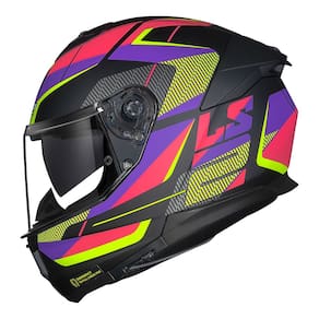 Capacete LS2 FF808 Stream II Road Preto e Rosa Fosco