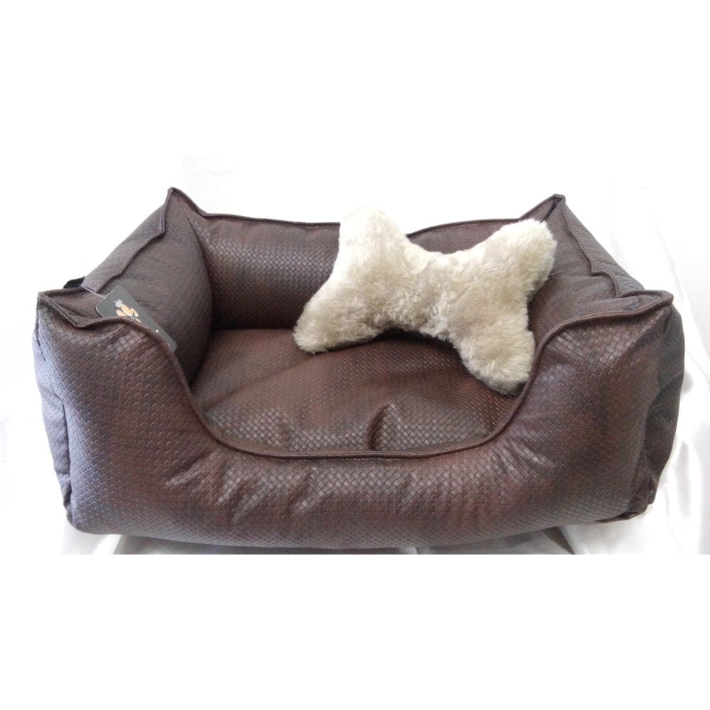 Cama em courvin com osso peluciado da Marca Zost M