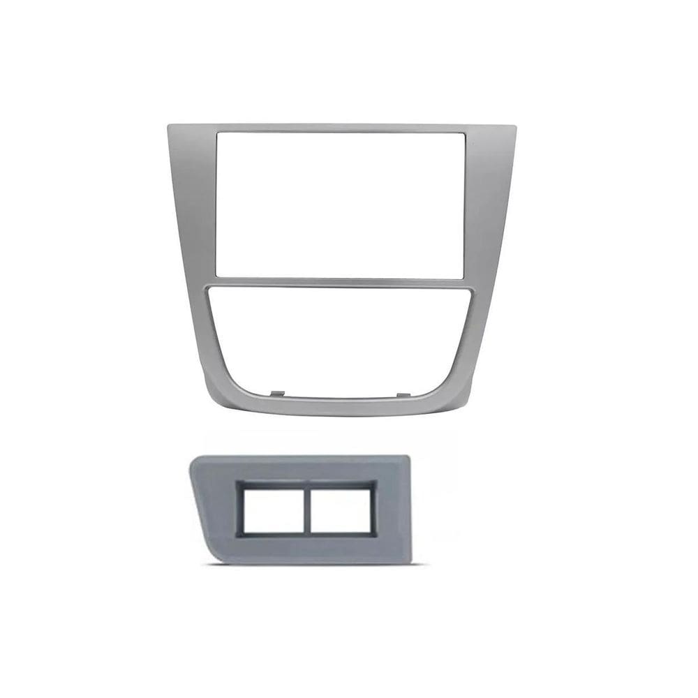Moldura Painel Dvd 2Din Gol Voyage G5 + Moldura Botões Prata