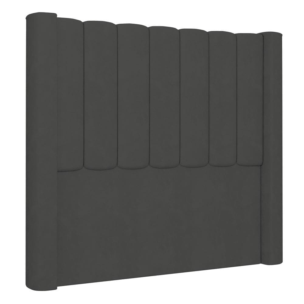 Cabeceira Casal Queen Cama Box 160cm Claire I02 Veludo Chumbo - Mpozenato