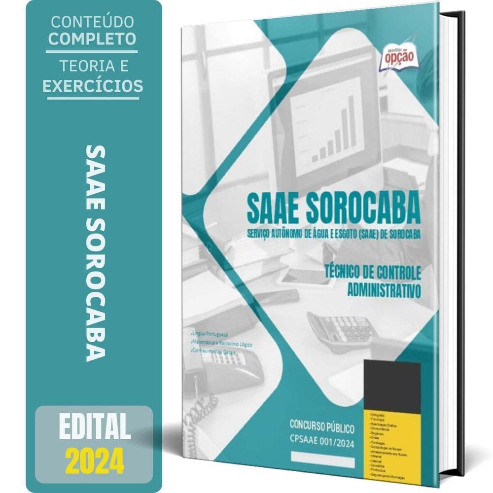 Apostila Saae Sorocaba Sp 2024 Técnico Controle