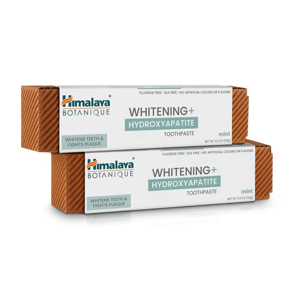Pasta de dente Himalaya Botanique Whitening + Hydroxyapatite 120mL, pacote com 2