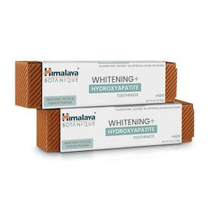 Pasta de dente Himalaya Botanique Whitening + Hydroxyapatite 120mL, pacote com 2