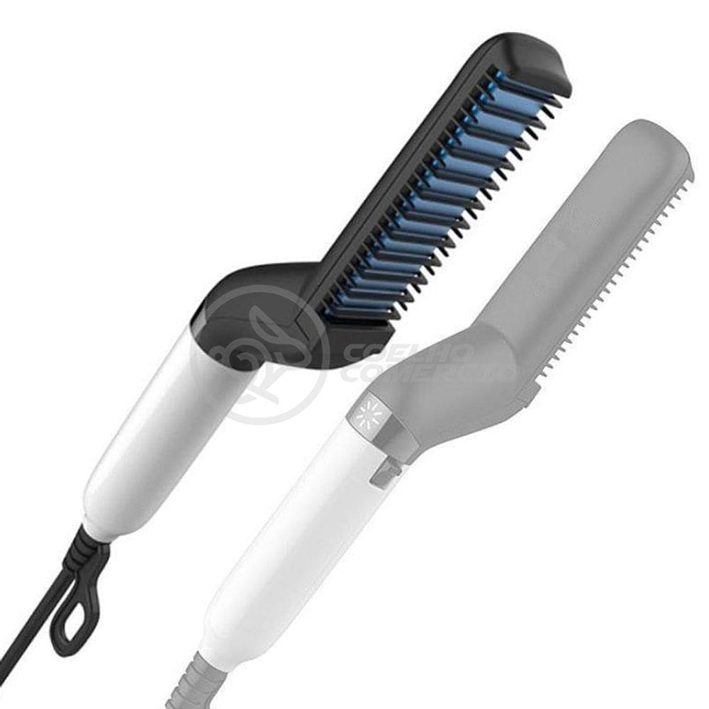 Prancha Alisadora Escova Modeladora Barba Cabelo Masculino FB161 Bivolt - For Beaut