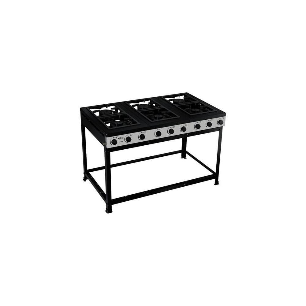 Fogão Semi Industrial Clarice Imperador 6 Bocas Sem Forno