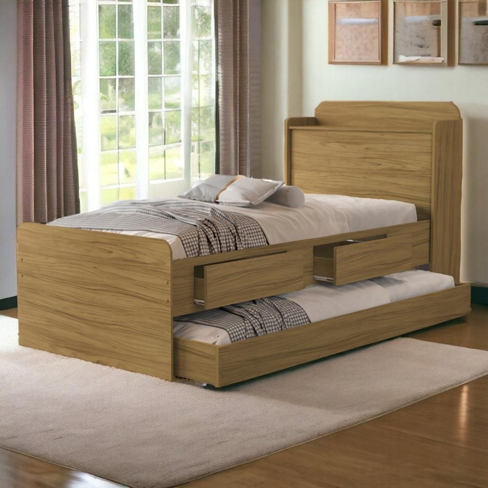 Cama Tamires Freijó com Auxiliar e 02 Colchões Cambel