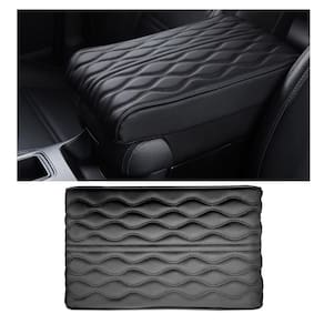 Capa de console central de carro, couro de ziciner, espuma viscoelástica preta