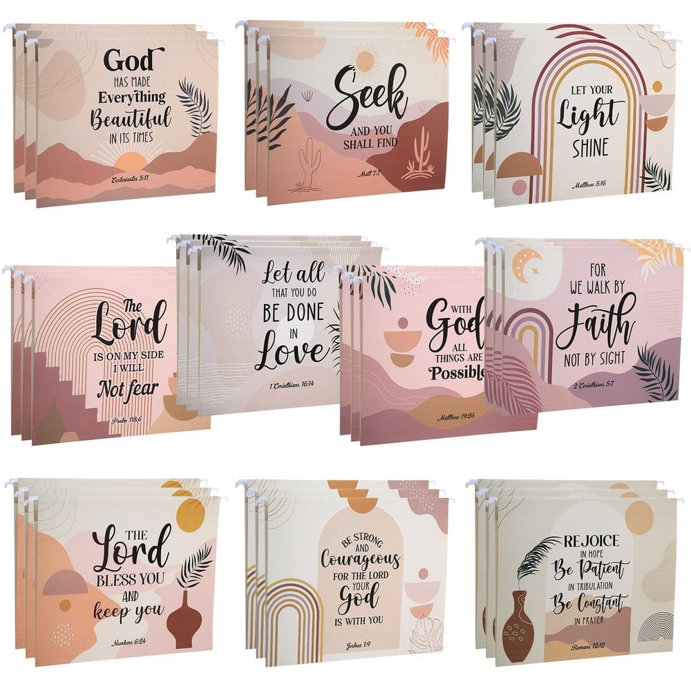Pastas suspensas Janmini Bible, 30 unidades com abas ajustáveis